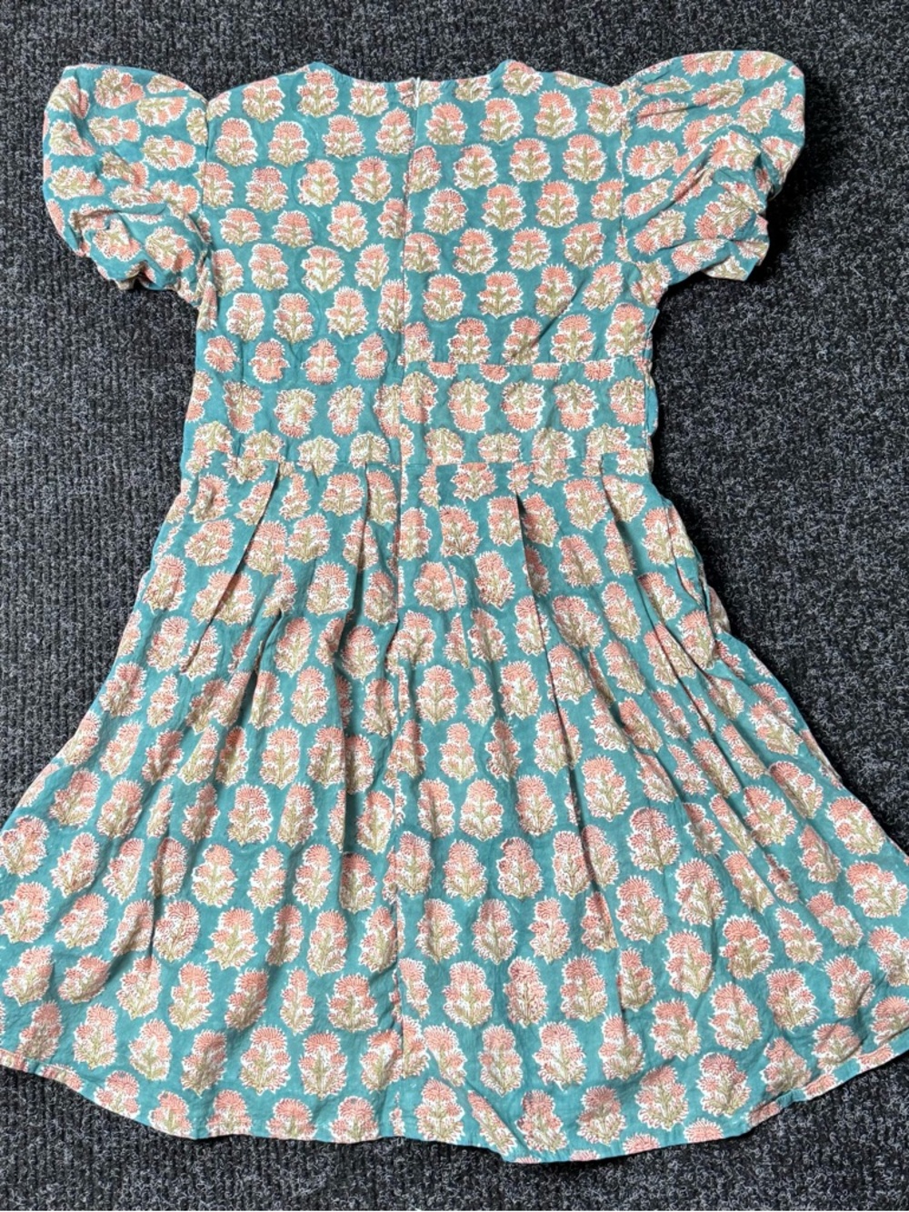 Grace Holiday Floral Cottagecore Dress Medium Puff Sleeve Boho Tie Front - Picture 3 of 6